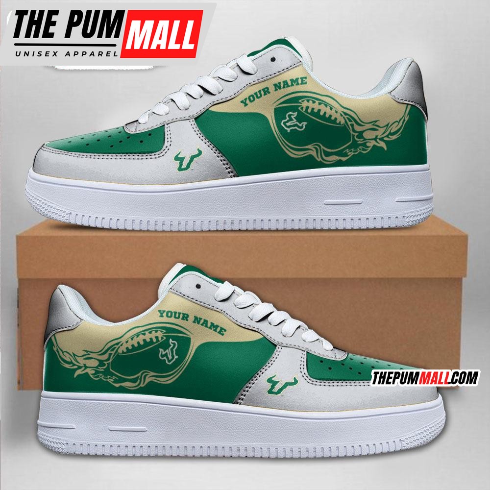 NCAA South Florida Bulls Sporty Air Force 1 Shoes Sneaker