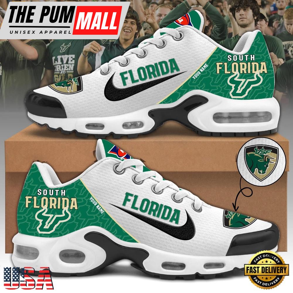 NCAA South Florida Football Mascot Symbol Custom Name New Design Air Max Plus Shoes