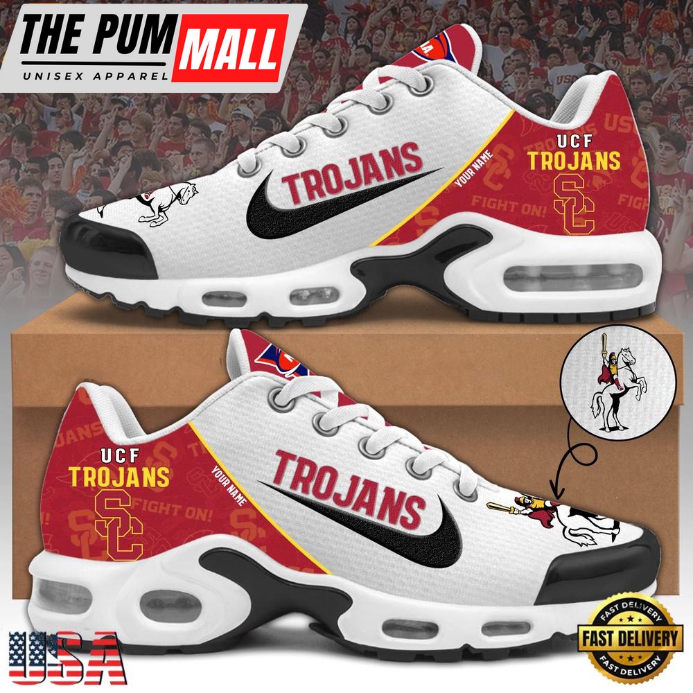 NCAA Southern California Trojans Football Mascot Symbol Custom Name New Design Air Max Plus Shoes