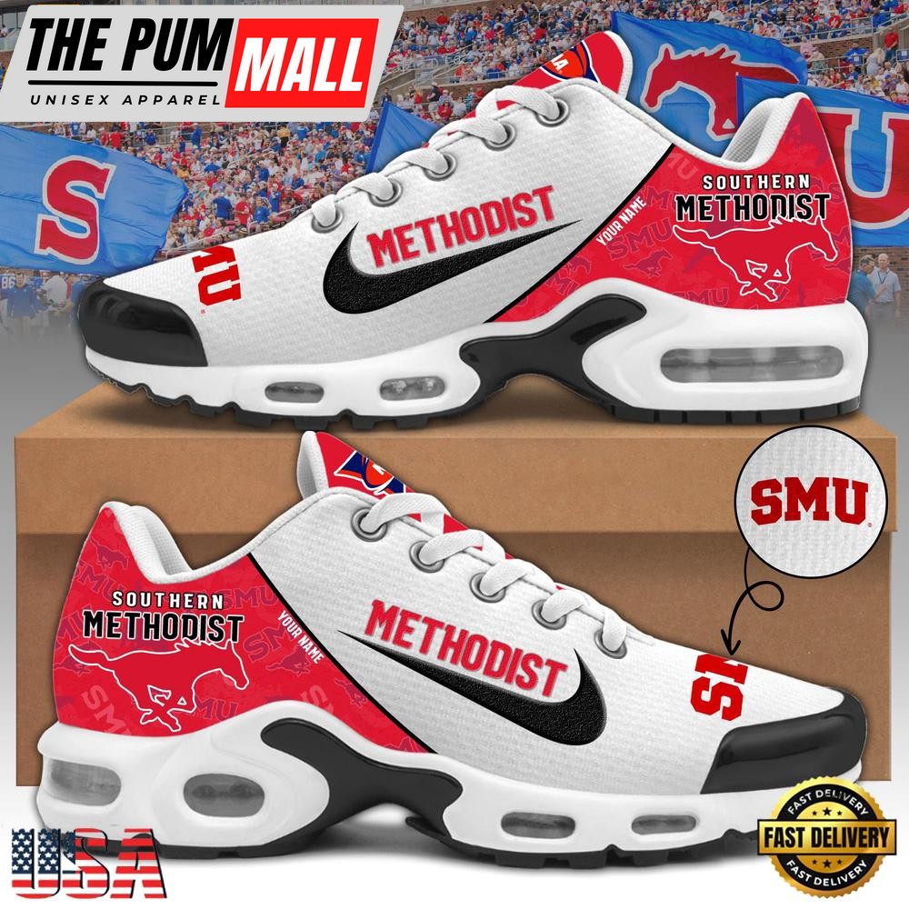 NCAA Southern Methodist Football Mascot Symbol Custom Name New Design Air Max Plus Shoes