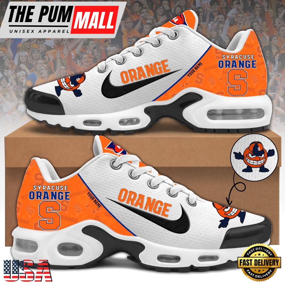 NCAA Syracuse Orange Football Mascot Symbol Custom Name New Design Air Max Plus Shoes