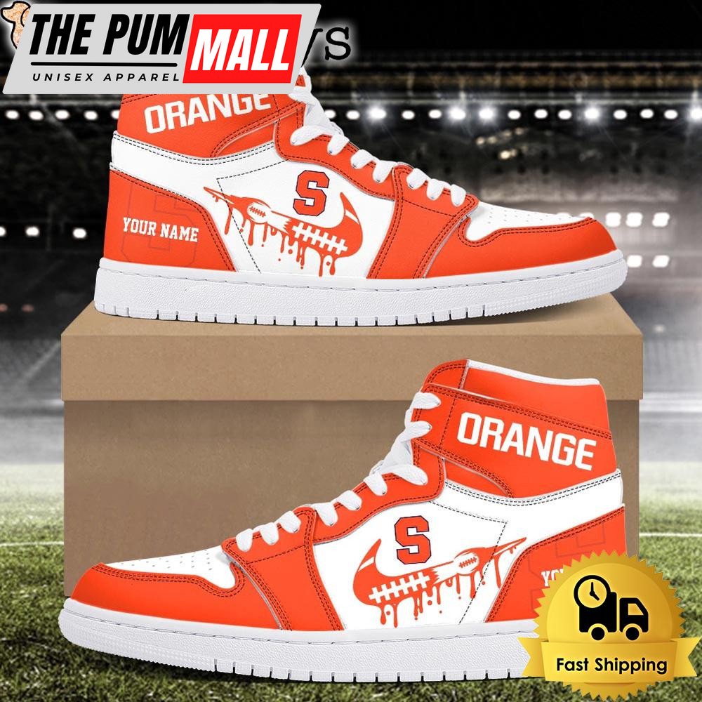 NCAA Syracuse Orange Grunge Style Custom Air Jd 1 Shoes