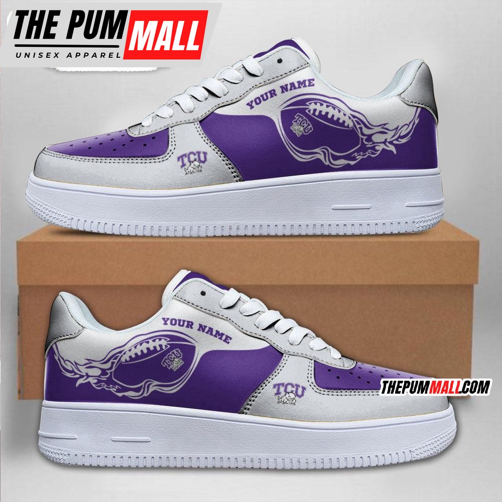NCAA TCU Horned Frogs Sporty Air Force 1 Shoes Sneaker