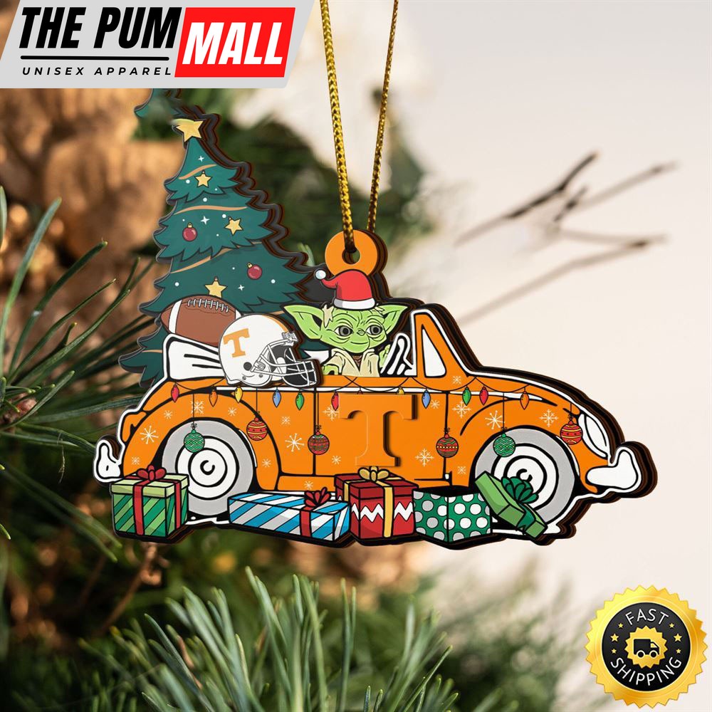 NCAA Tennessee Volunteers And Baby Yoda Christmas Ornament Limited Edition