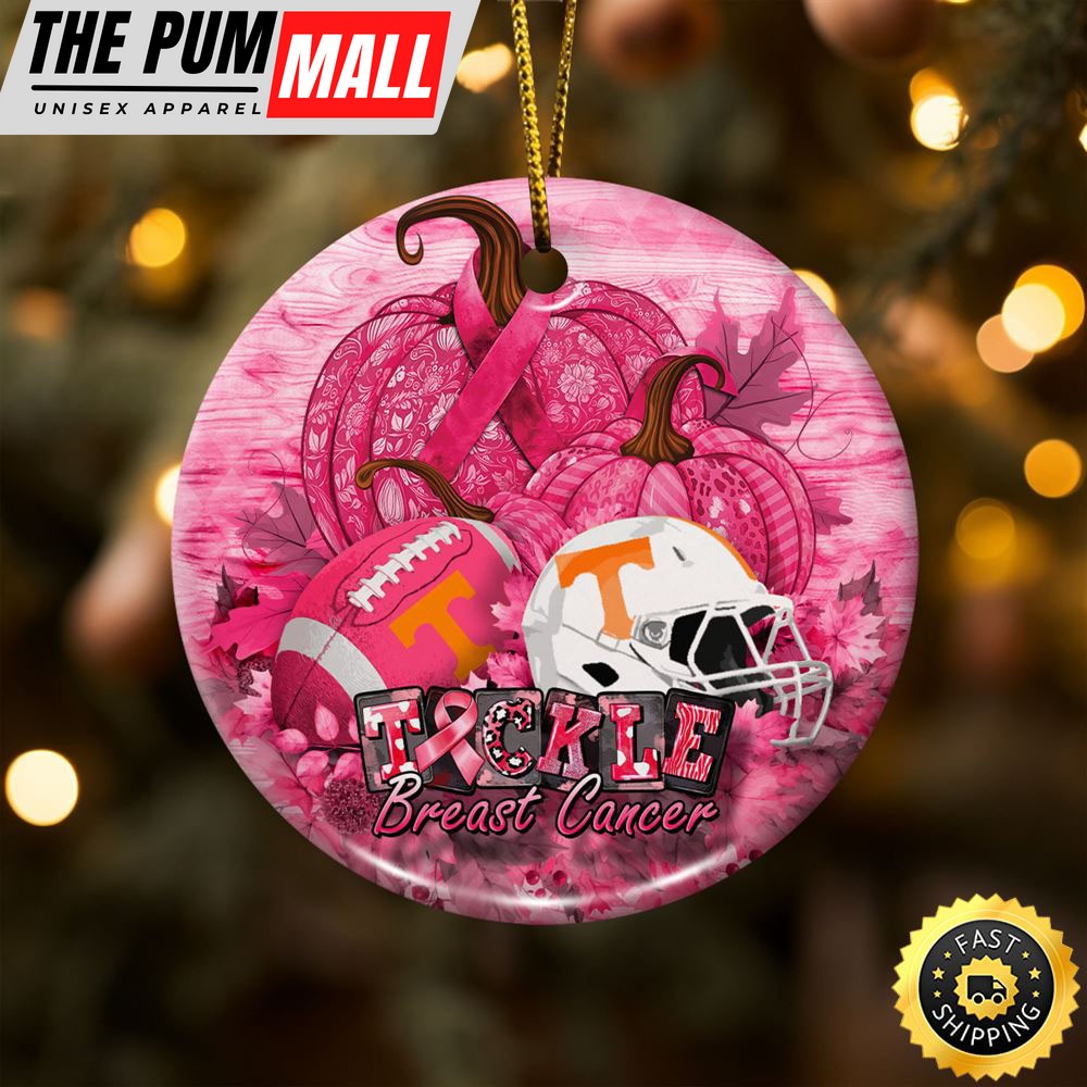 NCAA Tennessee Volunteers Breast Cancer And Sport Team Ceramic Ornament Limited Edition