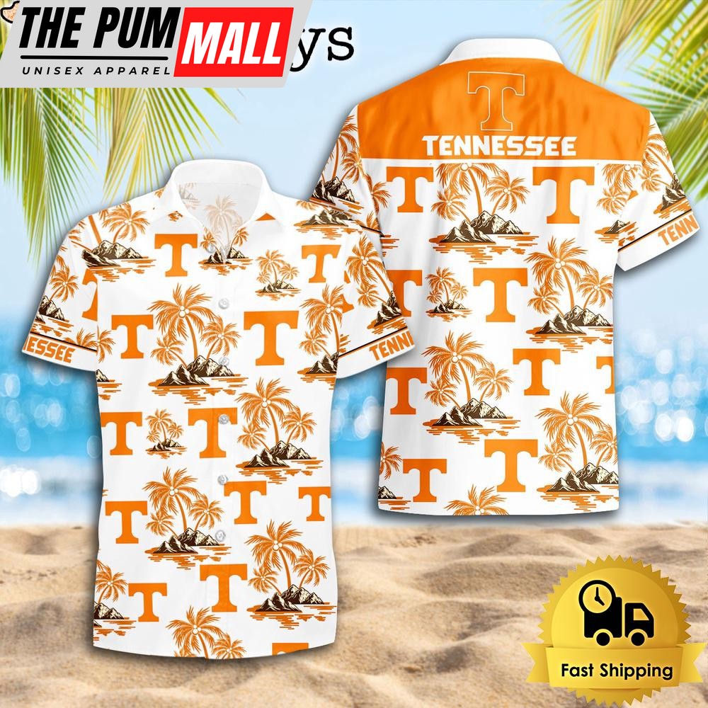 NCAA Tennessee Volunteers Coconut Island Logo Hawaiian Shirts