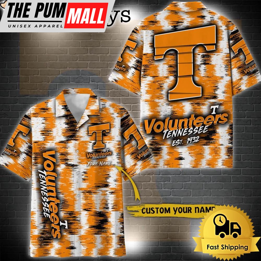 NCAA Tennessee Volunteers Custom Ikat Hawaiian Shirt