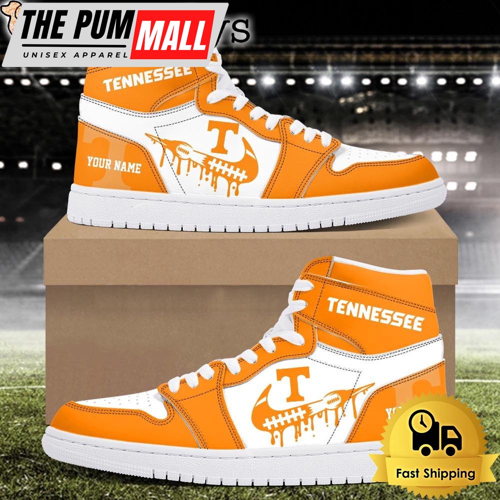 NCAA Tennessee Volunteers Grunge Style Custom Air Jd 1 Shoes