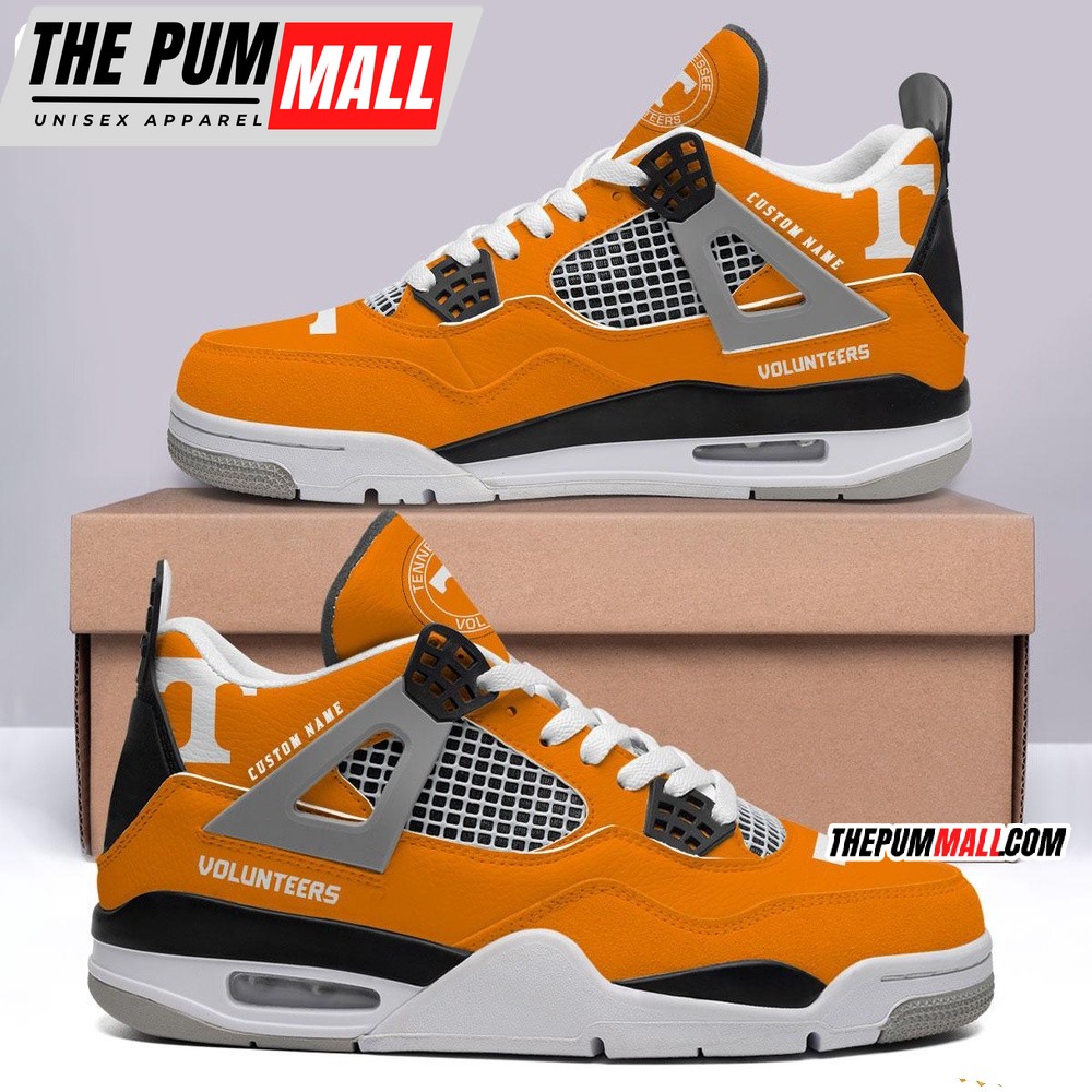 NCAA Tennessee Volunteers Sport Team Air Jd 4 Shoes, Personalized AJ4 Sneaker