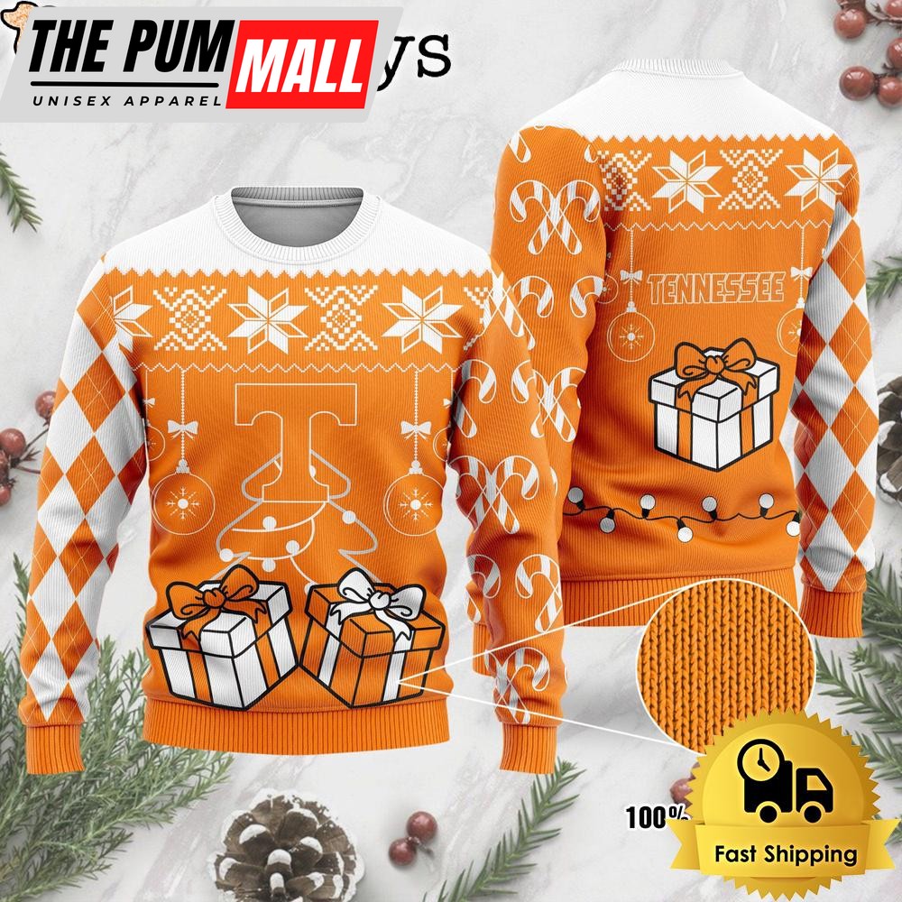 NCAA Tennessee Volunteers Tree Christmas Ugly Sweater