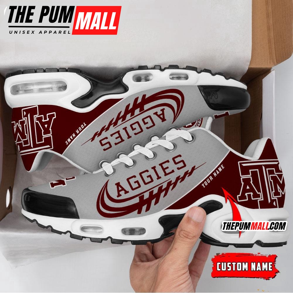NCAA Texas A&ampM Aggies Sport Team Custom Air Max Plus Shoes