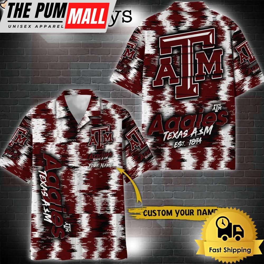 NCAA Texas A&M Aggies Custom Ikat Hawaiian Shirt