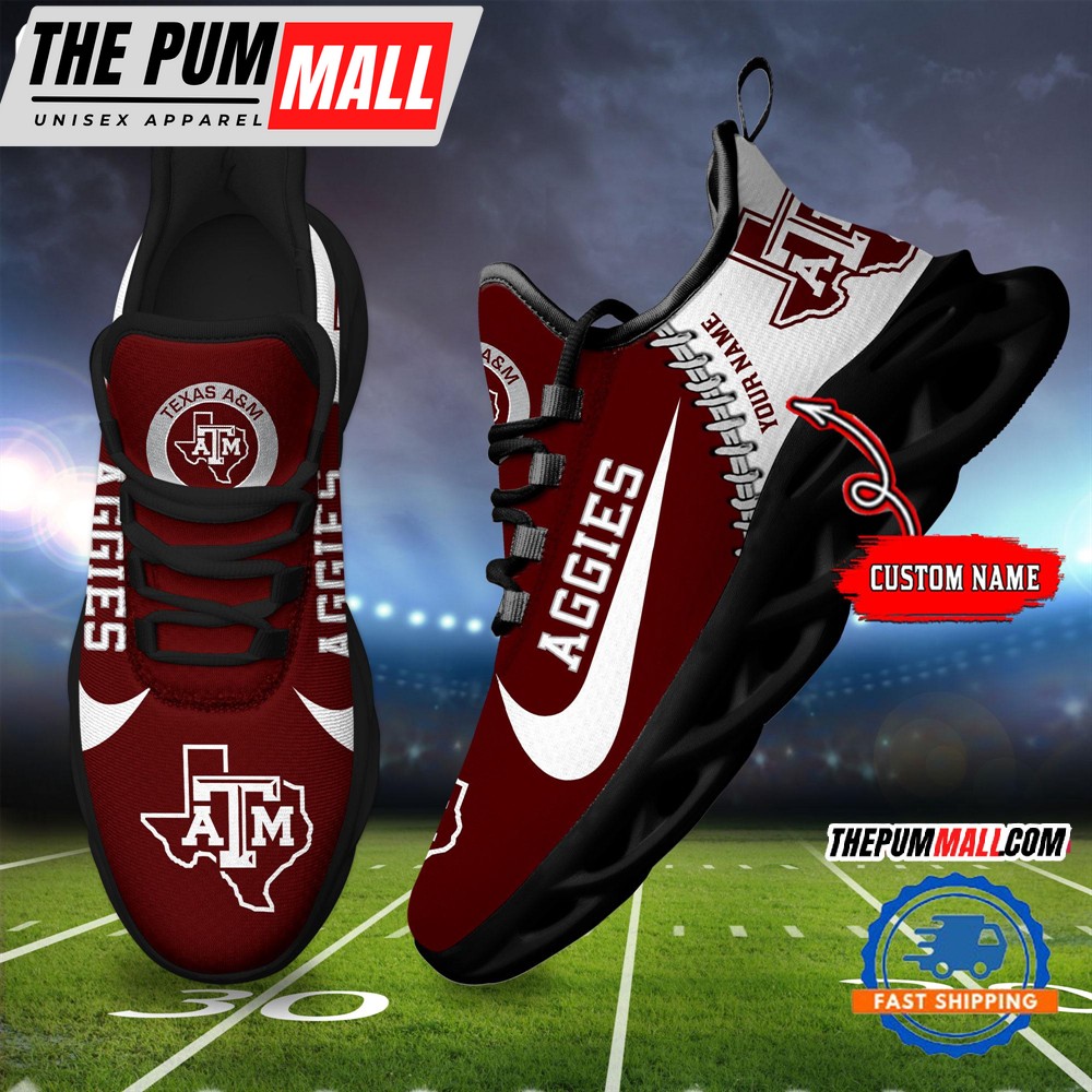 NCAA Texas AM Aggies New Season Design Max Soul Shoes Sport Sneaker