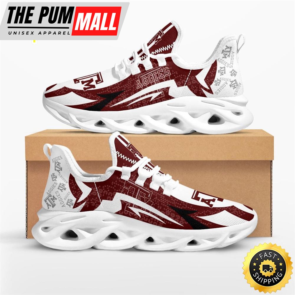 NCAA Texas A&M Aggies Symbol Geometric Pattern Max Soul Shoes