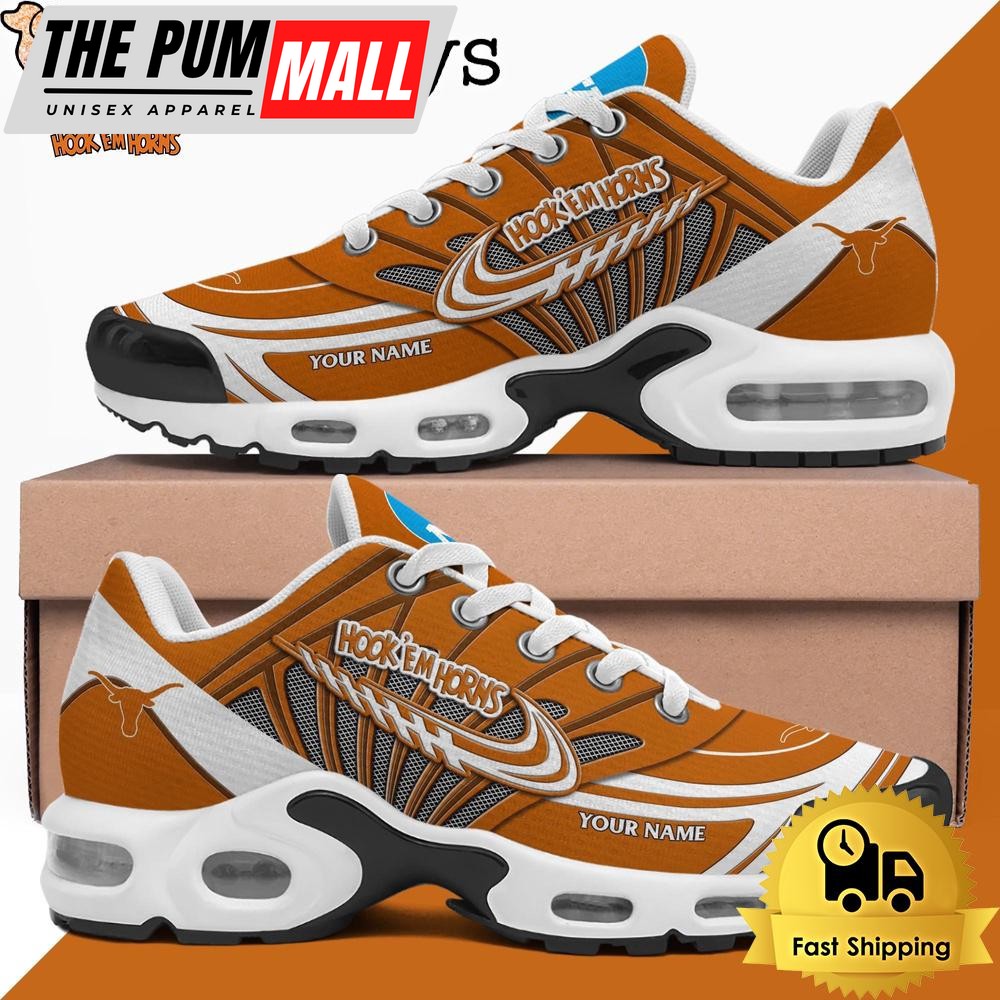 NCAA Texas Longhorns Football Hook Em Horns Custom Air Max Plus Shoes