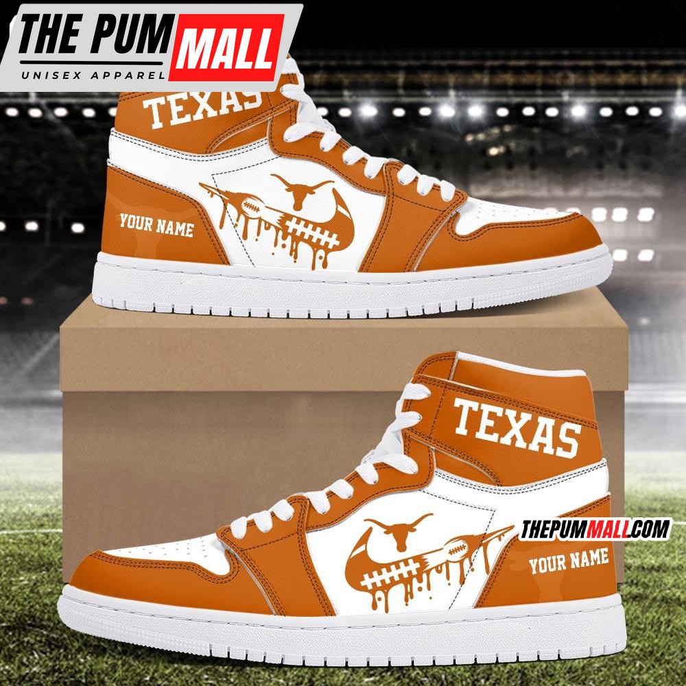 NCAA Texas Longhorns Sport Team Personalized Air Jd 1 Hightop Shoes