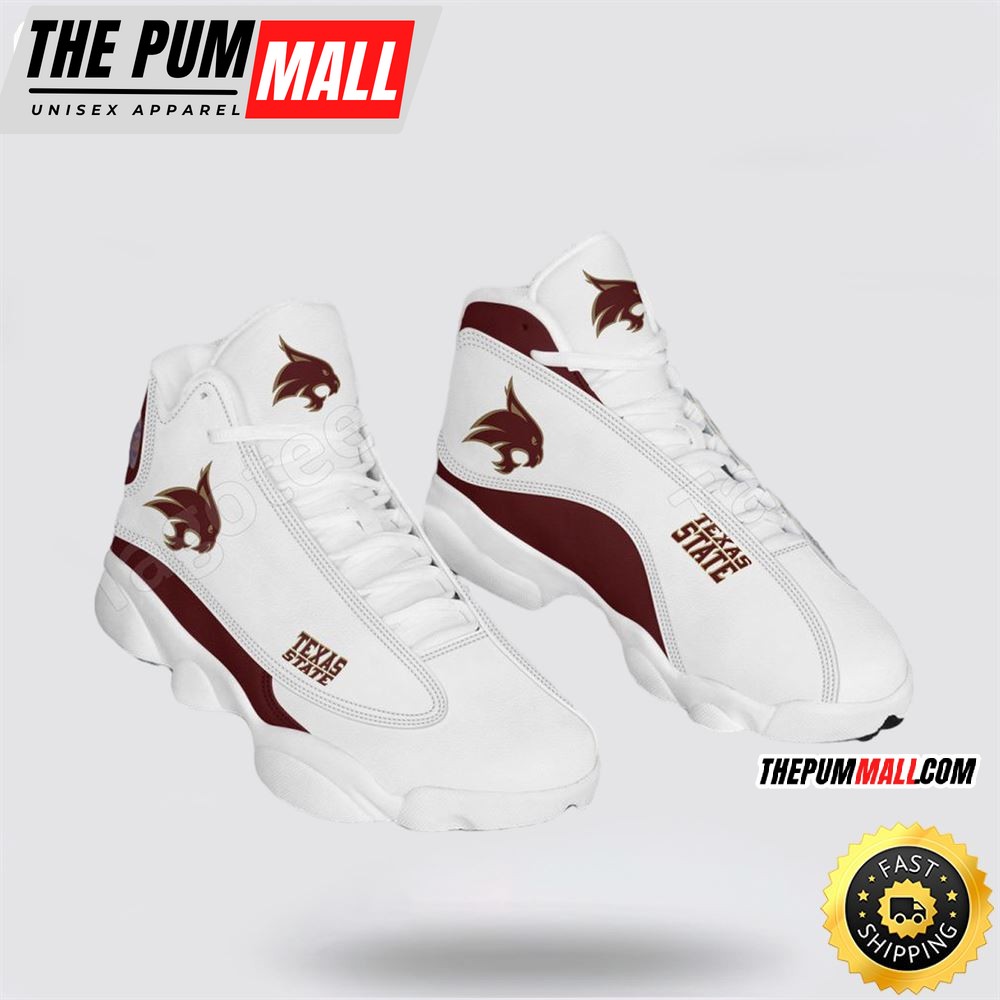NCAA Texas State Bobcats Air Jd 13 Printed Logo JD 13