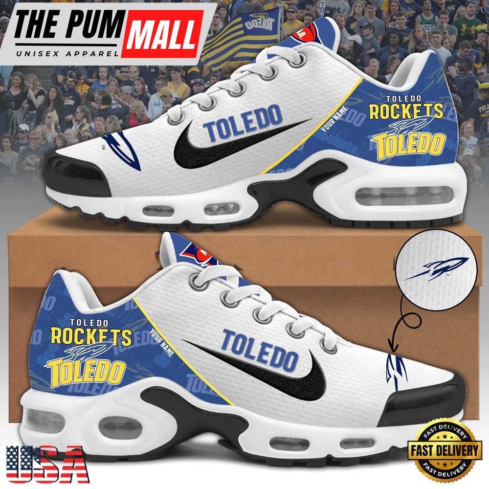 NCAA Toledo Football Mascot Symbol Custom Name New Design Air Max Plus Shoes