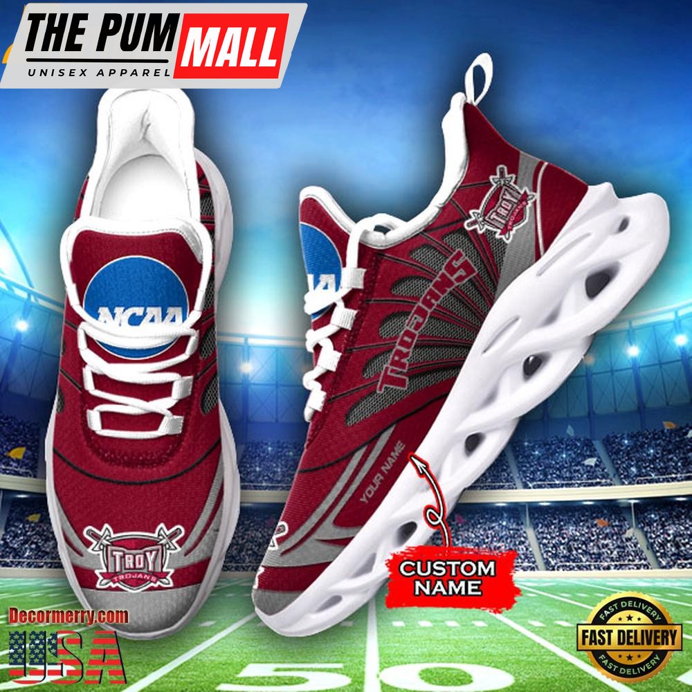 NCAA Troy Trojans Custom Name Design Max Soul Shoes Sneakers