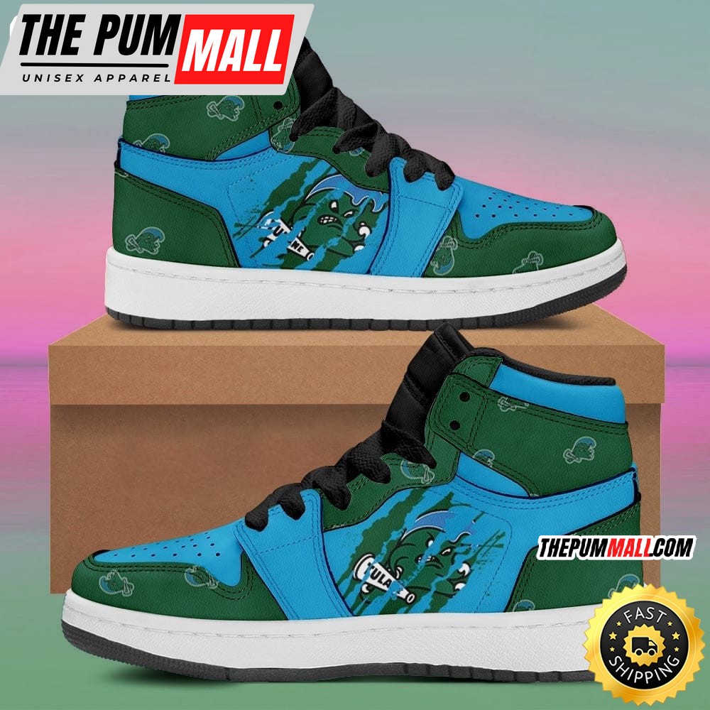 NCAA Tulane Green Wave Style Air Jd 1 High Sneakers