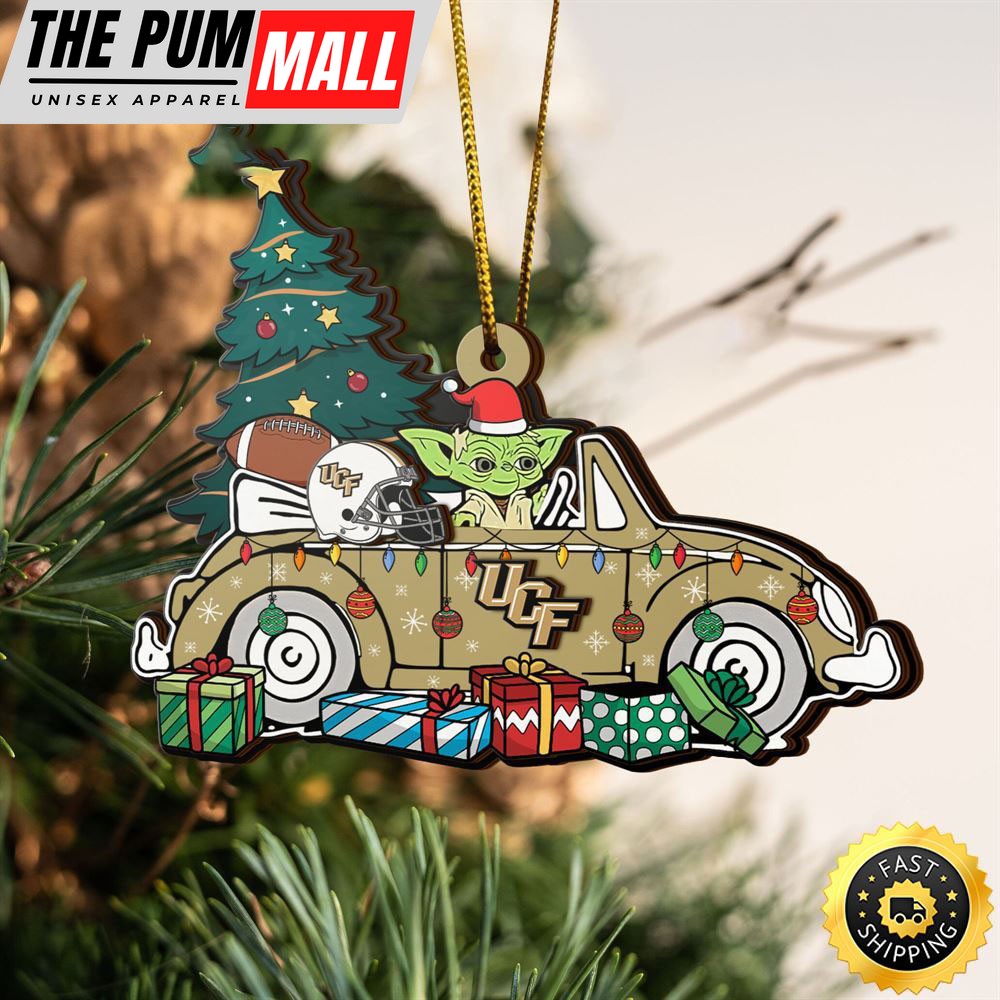 NCAA UCF Knights And Baby Yoda Christmas Ornament Limited Edition