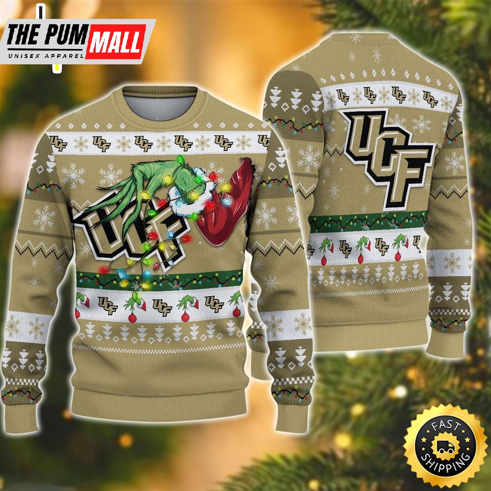 NCAA UCF Knights Grinch Christmas Ugly Sweater