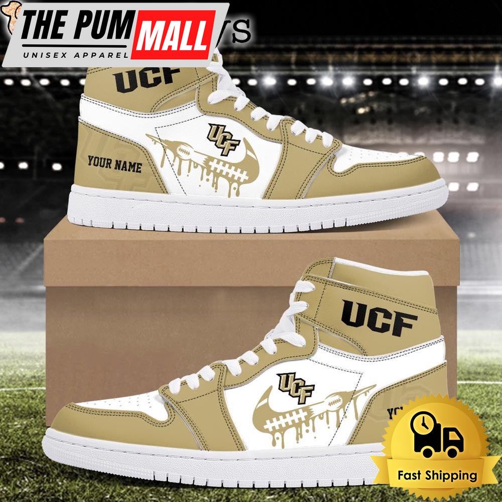 NCAA UCF Knights Grunge Style Custom Air Jd 1 Shoes