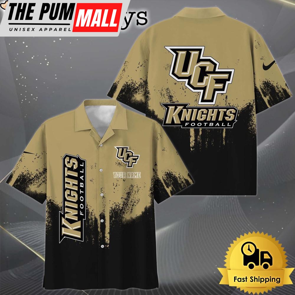 NCAA UCF Knights Paint Splatter Custom Hawaiian Shirt