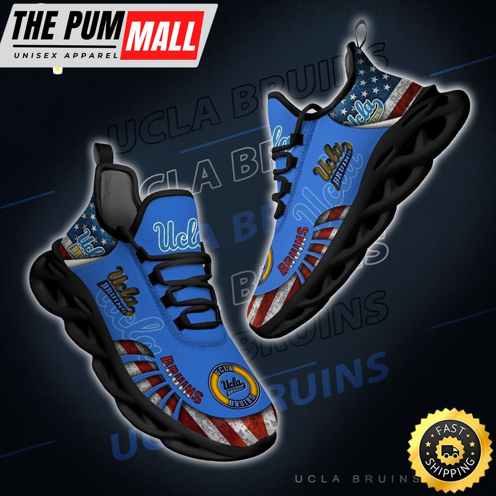 NCAA UCLA Bruins Black And White Clunky Shoes New Style For Fans