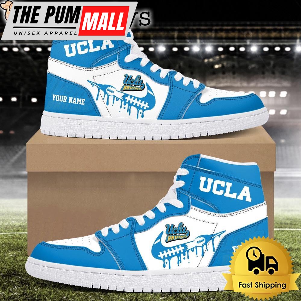 NCAA UCLA Bruins Grunge Style Custom Air Jd 1 Shoes