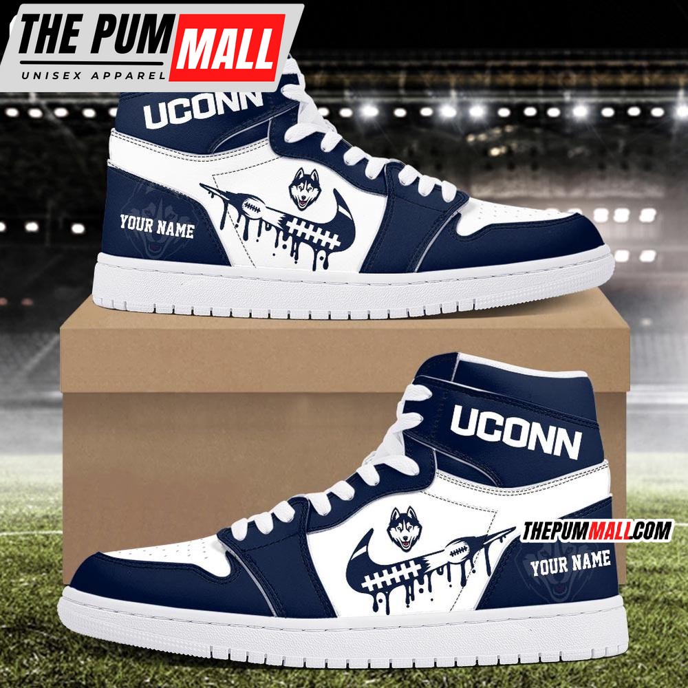 NCAA Uconn Huskies Sport Team Personalized Air Jd 1 Hightop Shoes