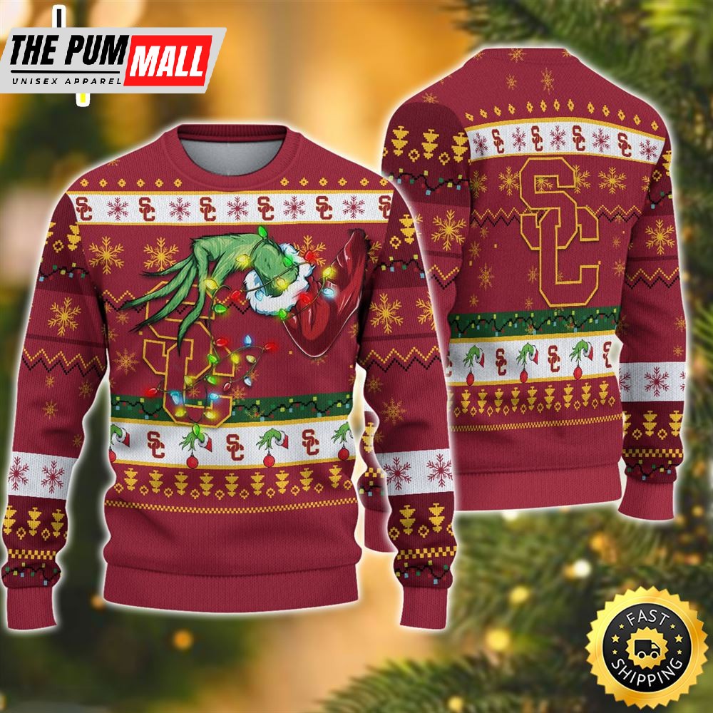 NCAA USC Trojans Grinch Christmas Ugly Sweater