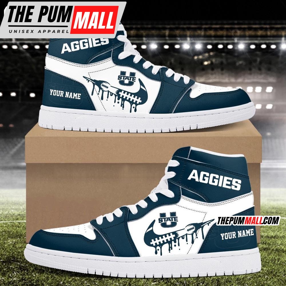 NCAA Utah State Aggies Sport Team Personalized Air Jd 1 Hightop Shoes