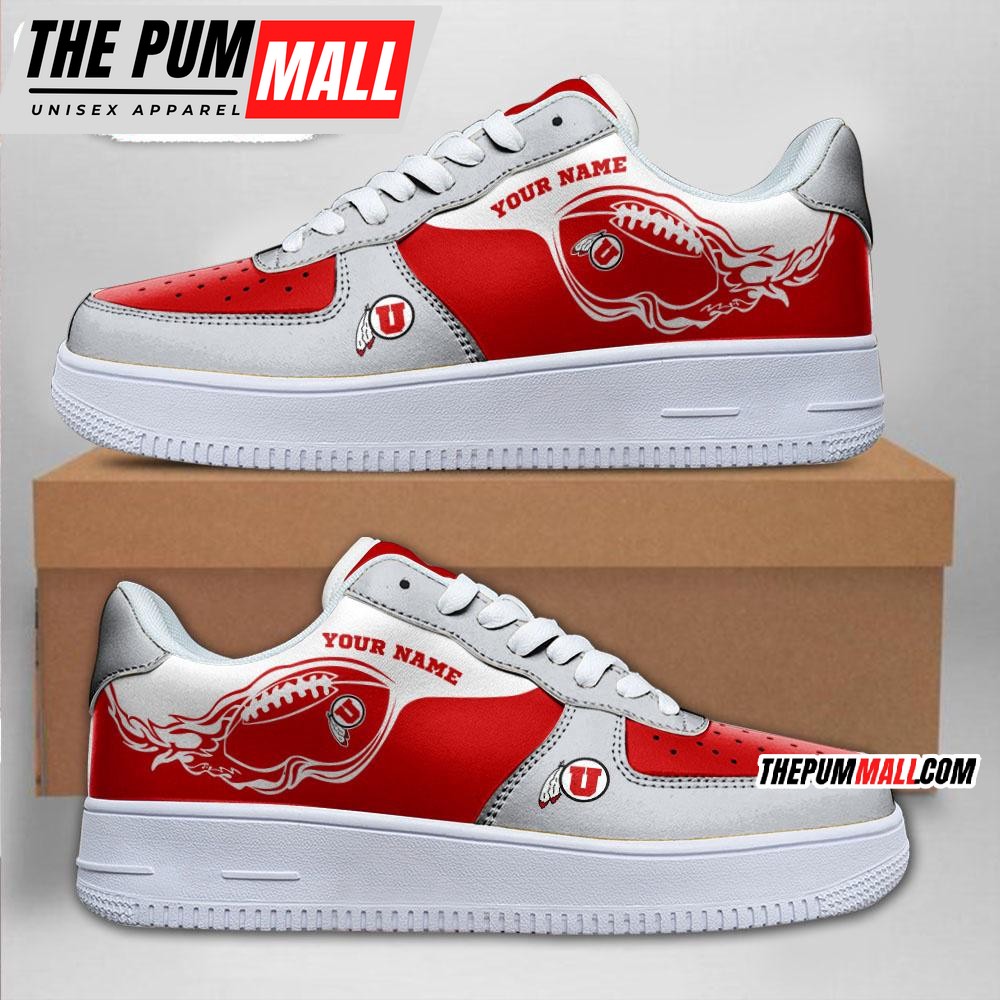 NCAA Utah Utes Sporty Air Force 1 Shoes Sneaker