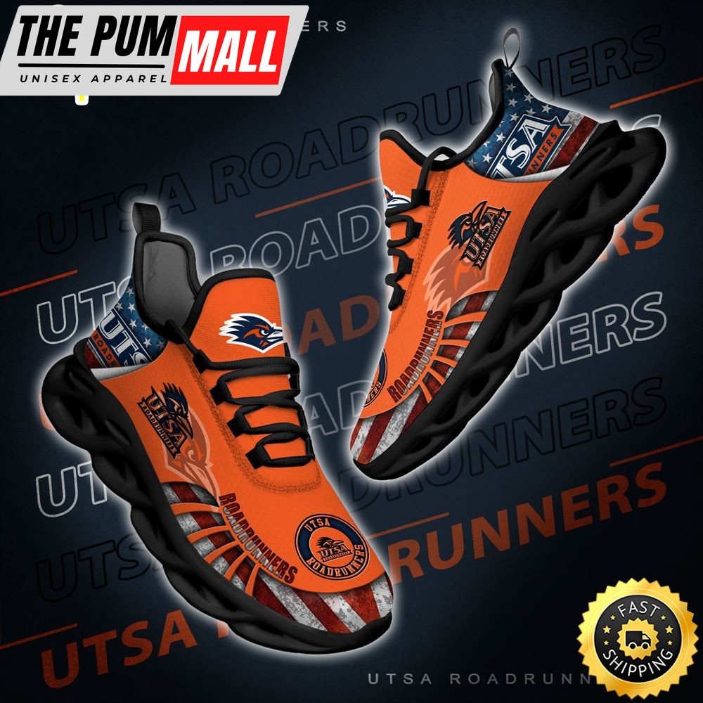 NCAA UTSA Roadrunners Black And White Clunky Shoes New Style For Fans