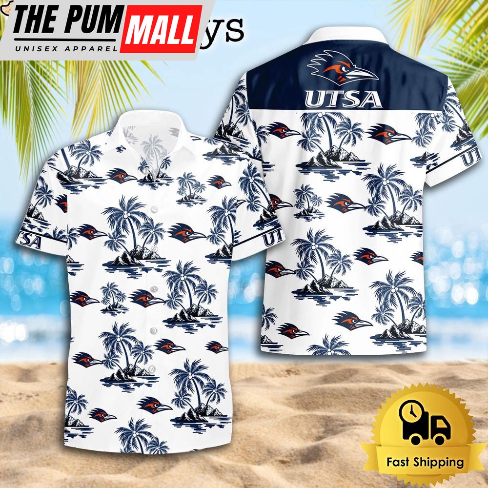 NCAA UTSA Roadrunners Coconut Island Logo Hawaiian Shirts