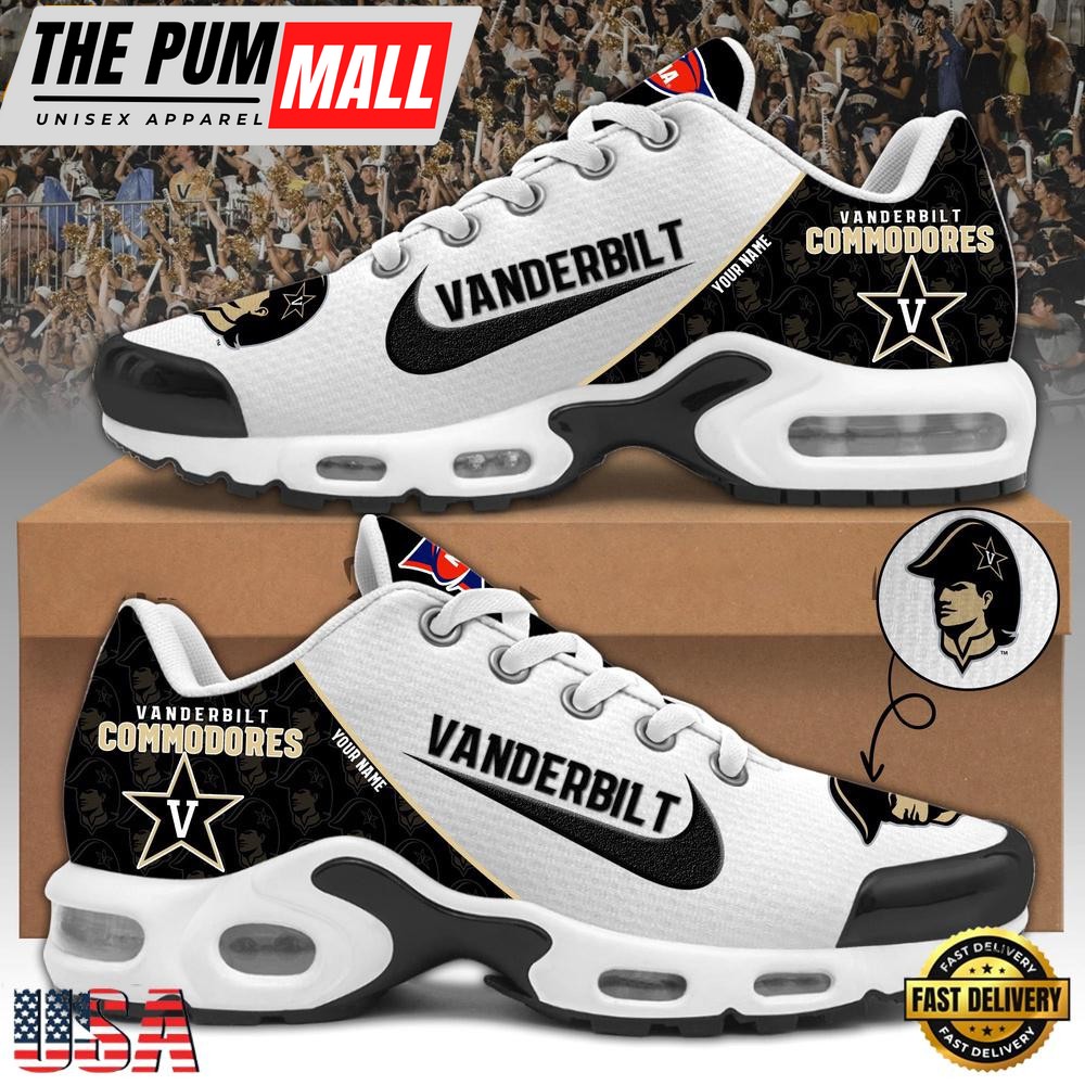 NCAA Vanderbilt Commodores Football Mascot Symbol Custom Name New Design Air Max Plus Shoes