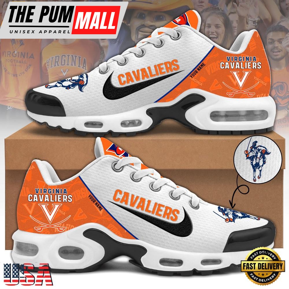 NCAA Virginia Cavaliers Football Mascot Symbol Custom Name New Design Air Max Plus Shoes
