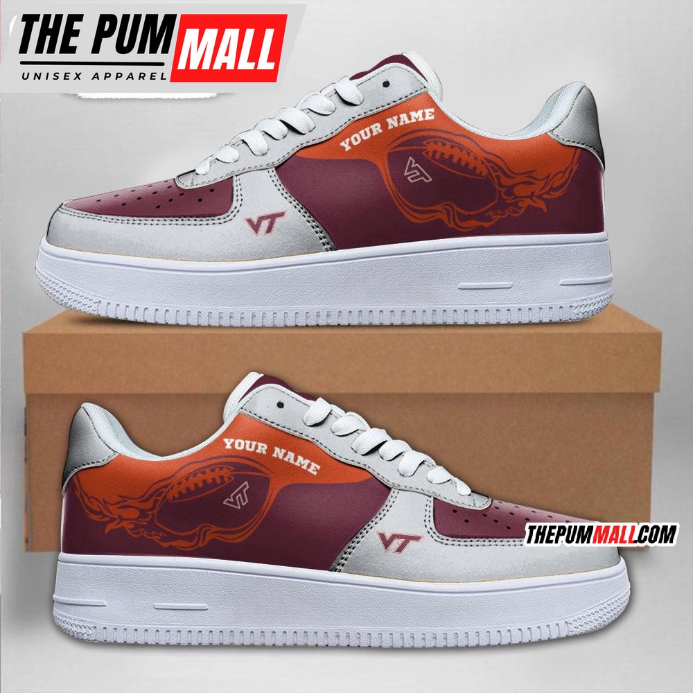 NCAA Virginia Tech Hokies Sporty Air Force 1 Shoes Sneaker
