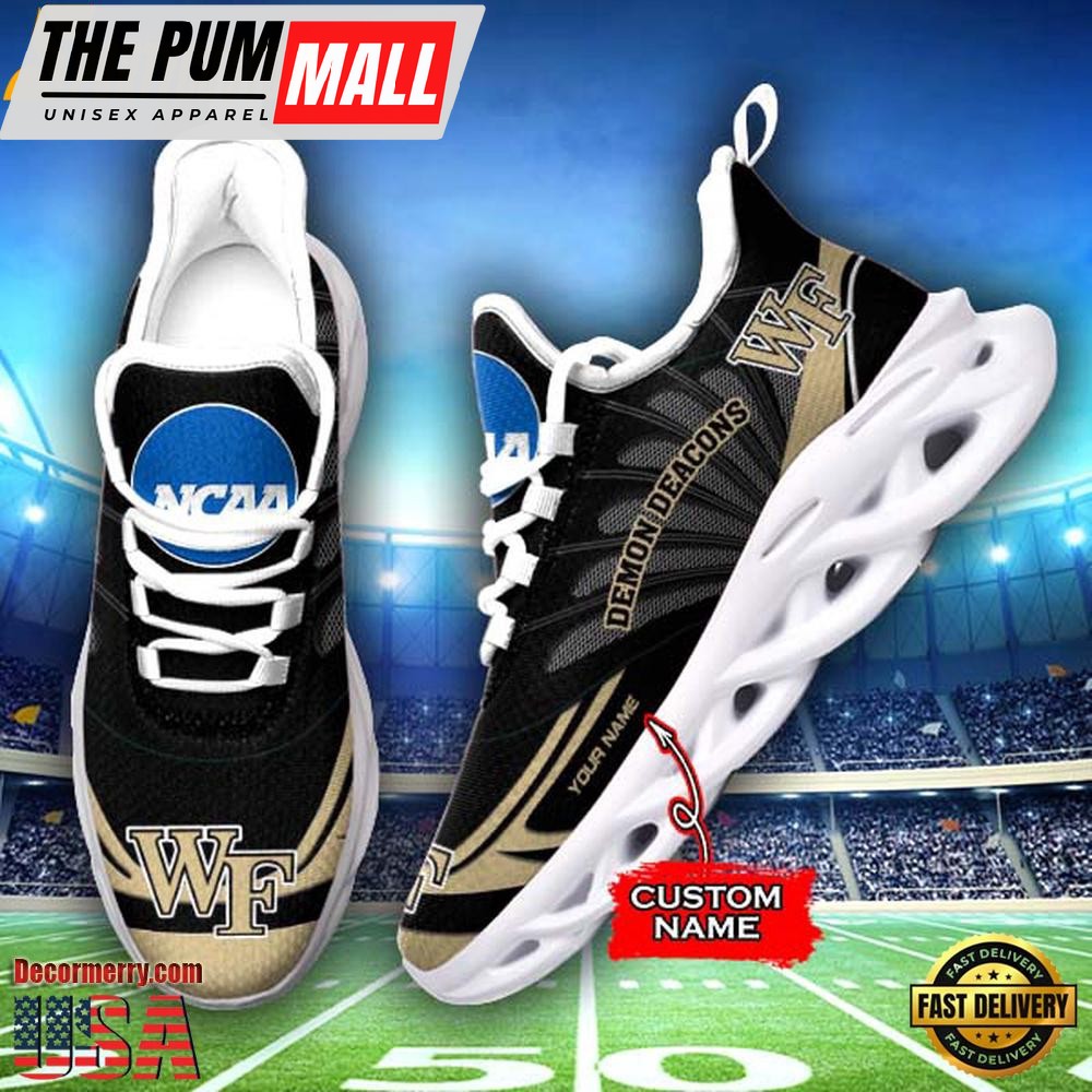 NCAA Wake Forest Demon Deacons Custom Name Design Max Soul Shoes Sneakers