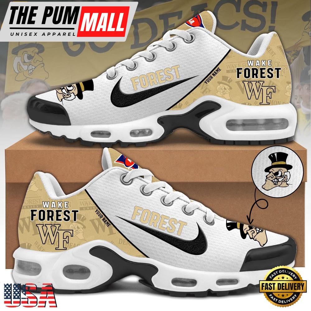 NCAA Wake Forest Football Mascot Symbol Custom Name New Design Air Max Plus Shoes