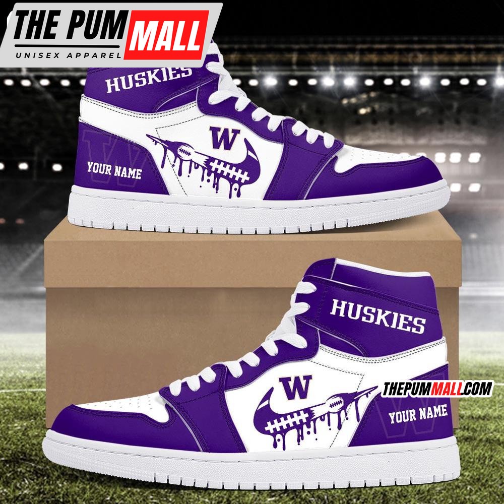 NCAA Washington Huskies Sport Team Personalized Air Jd 1 Hightop Shoes