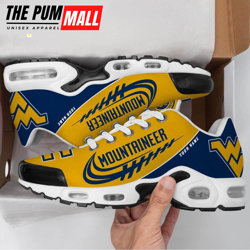 NCAA West Virginia Mountaineers Football Custom Sport Max Plus Shoes