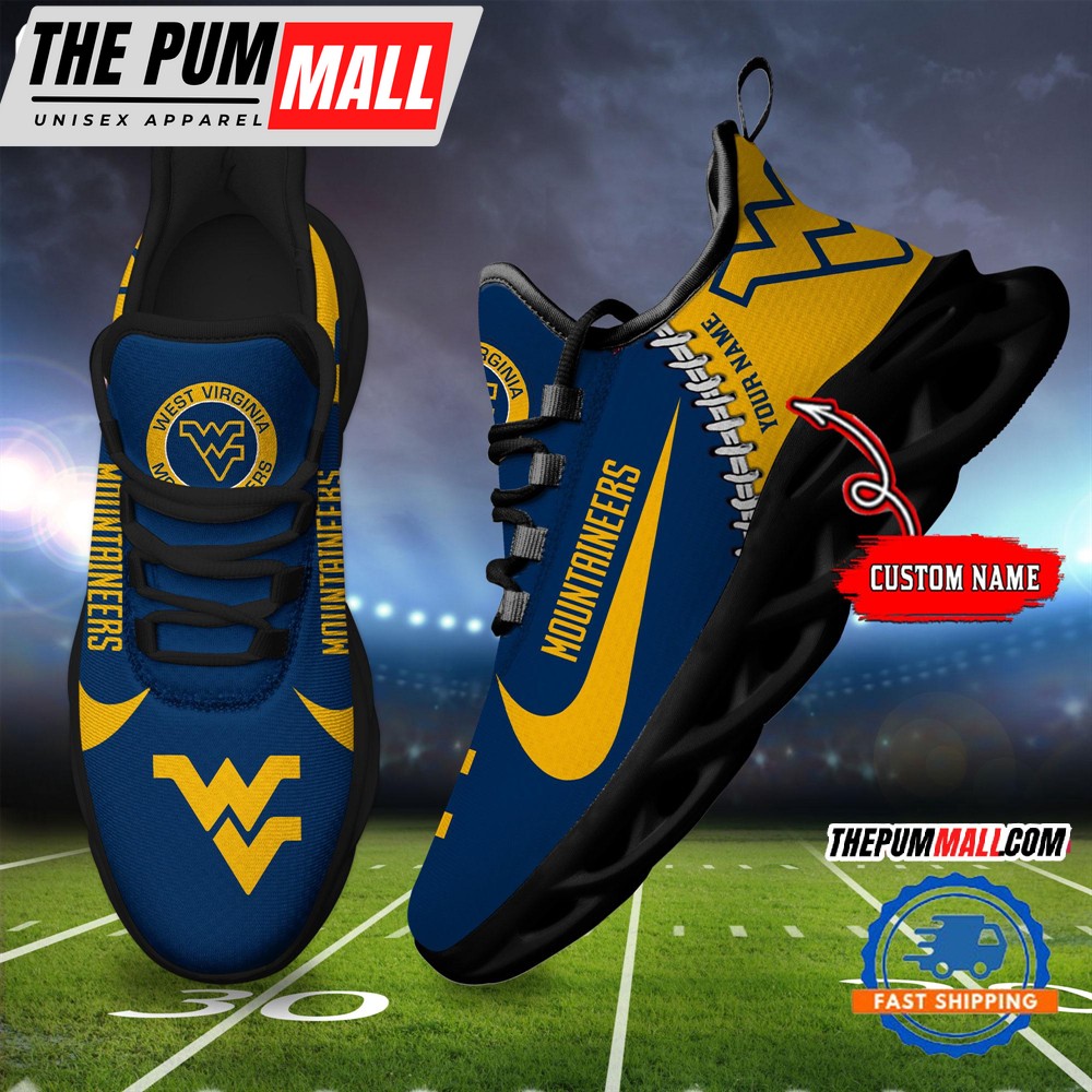 NCAA West Virginia Mountaineers New Season Design Max Soul Shoes Sport Sneaker