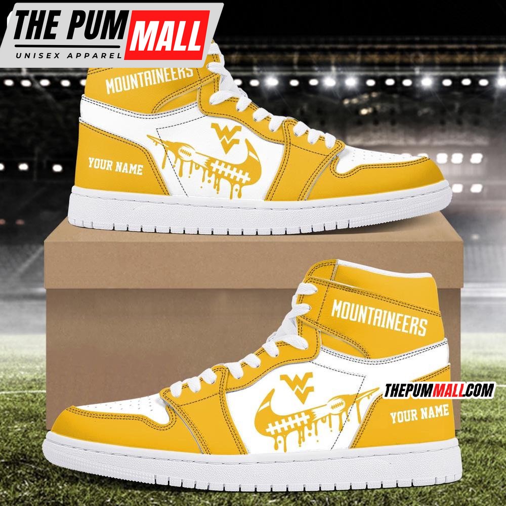 NCAA West Virginia Mountaineers Sport Team Personalized Air Jd 1 Hightop Shoes