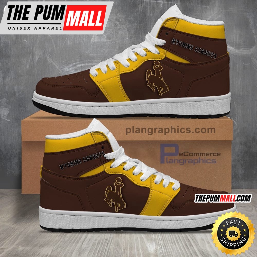 NCAA Wyoming Cowboys Air Jd 1 High Sneakers