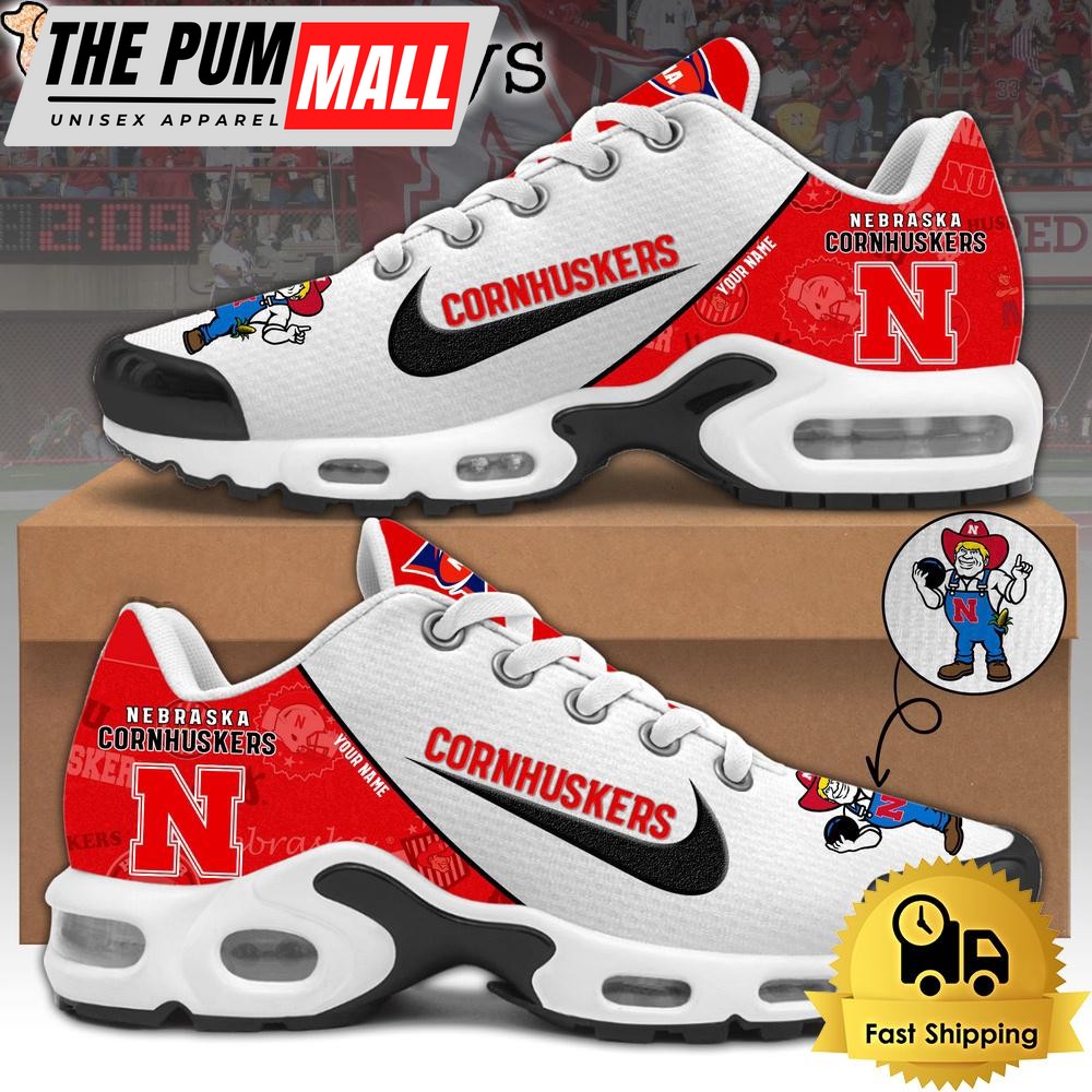 Nebraska Cornhuskers Football Mascot Symbol Custom Air Max Plus Shoes