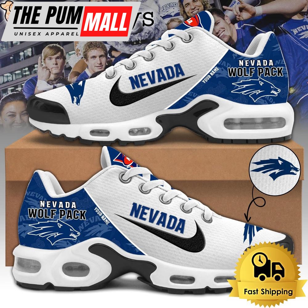 Nevada Wolf Pack Football Mascot Symbol Custom Air Max Plus Shoes