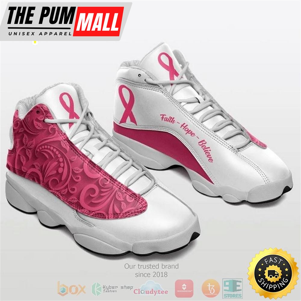 NEW Breast Cancer Faith Hope Believe Air Jd 13