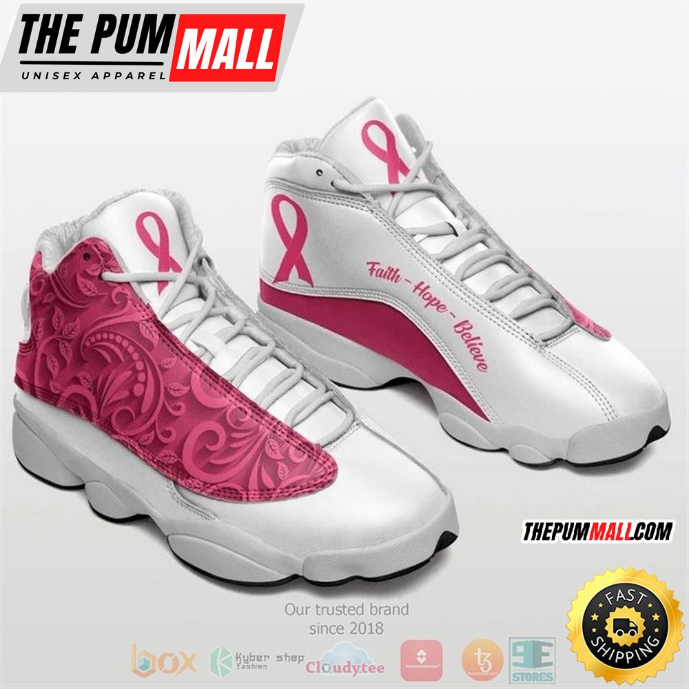 NEW Breast Cancer Faith Hope Believe Air Jd 13